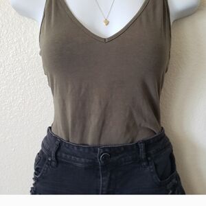 Full Tilt Brown Fitted Tank Top